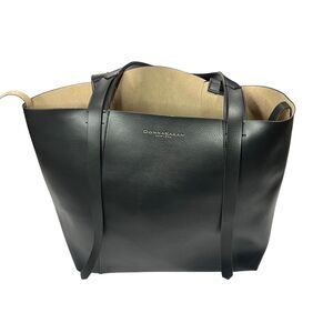 Donna Karan Faux Leather Tote Bag Large Black
